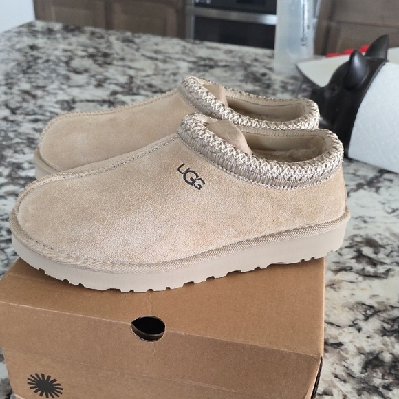 UGG Beige Suede Slip-Ons - Picture 3 of 7